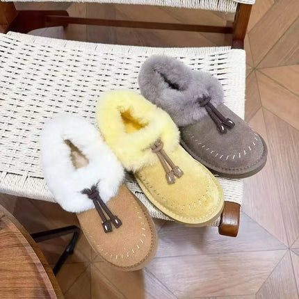 2026 New Vintage Thick-soled Warm-weather Women's Cotton Shoes, Fashionable Half-Ankle Cotton Boots