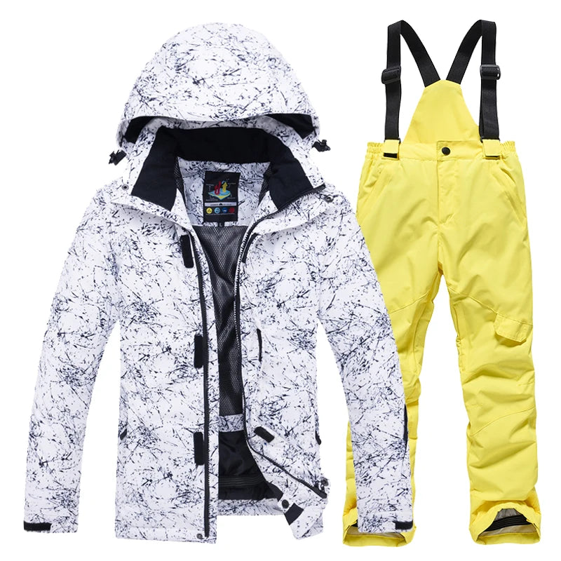 Cheaper, Children's Snow Suit, Snowboard Clothing Sets, Outdoor Wear, Ski Coat and Strap Pant, Kids Costumes, Boy‘s and Girl's