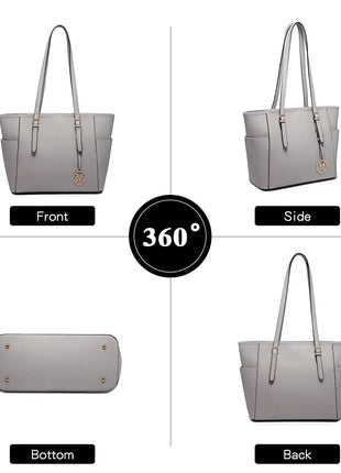 Miss Lulu Handbag DONNA, borsa shopper grande, borsa a tracolla con tracolla regolabile, versione migliorata