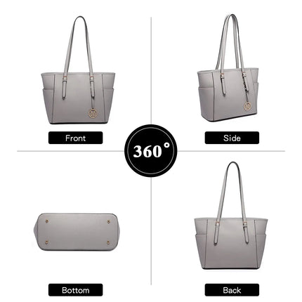 Miss Lulu Handbag DONNA, borsa shopper grande, borsa a tracolla con tracolla regolabile, versione migliorata