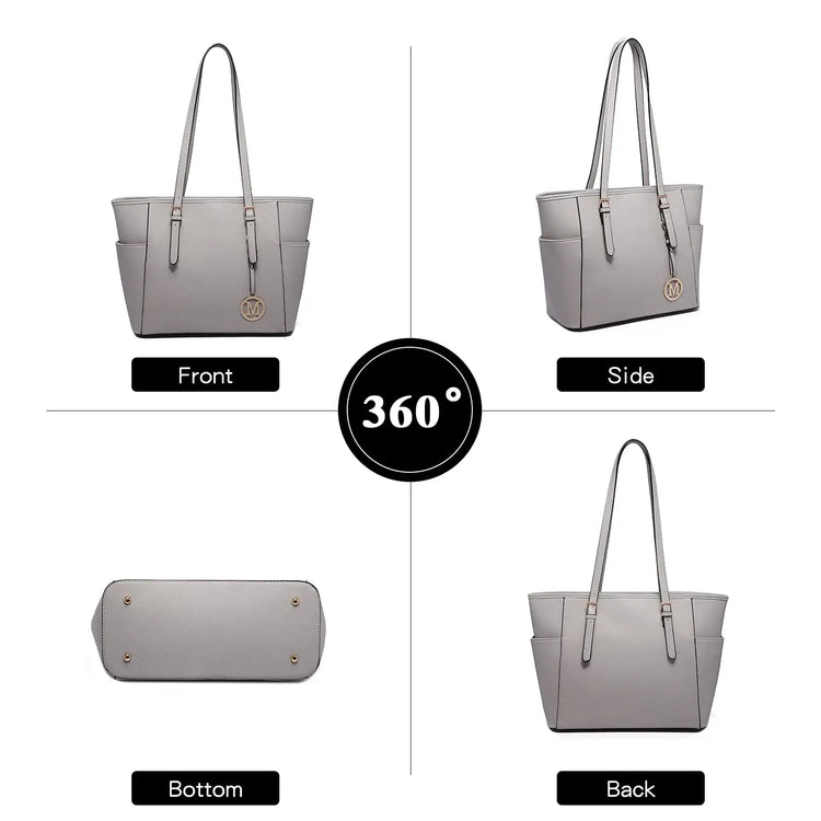 Miss Lulu Handbag DONNA, borsa shopper grande, borsa a tracolla con tracolla regolabile, versione migliorata