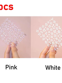 New Hipster Pure White Flowers Rose Spring Lily Camellia Daisy Jelly Cherry Blossom Nail Art Stickers Manicure Decals ZJT11