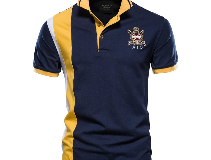 2025 Men's New Summer Fashion Striped Print Polo Shirt, Comfortable and Breathable, Outdoor Leisure Sports Wear