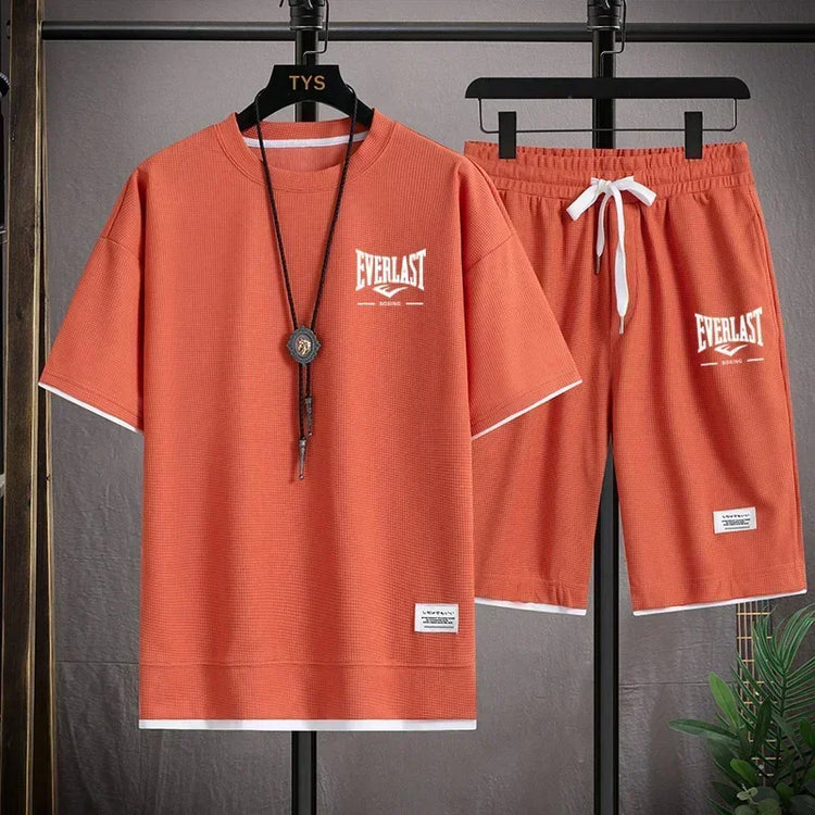 Abito estivo da uomo T-shirt da uomo girocollo di alta qualità Pantaloncini da 2 pezzi che corrono a