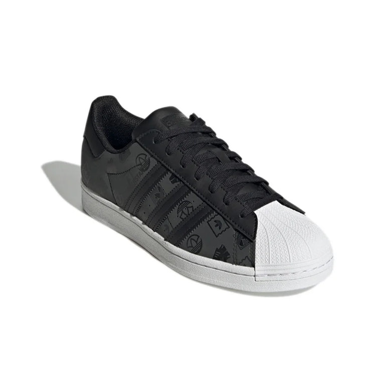Adidas Originals SUPERSTAR Skateboard Shoes Unisex Low Top Carbon Black/White GX8412