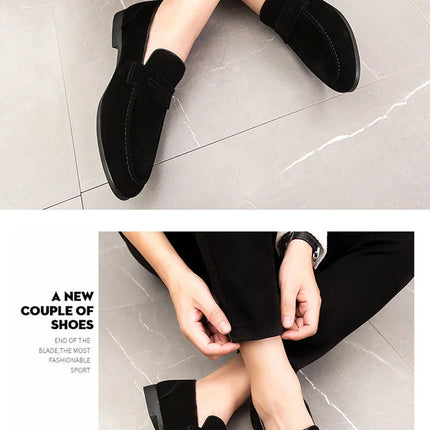 Nuovi uomini in pelle scamosciata scarpe casual comfort traspirante slip-on scarpe da guida da uomo moda maschile scarpe pigre mocassini di marca di lusso mocassini