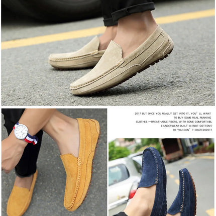 Mocassini da uomo in pelle scamosciata di lusso 2022 scarpe casual da uomo scarpe da barca fatte a mano da uomo Slipon scarpe da guida mocassini maschili Zapatos