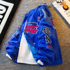 Men's Jacket High Street Vintage Retro Locomotive Baseball Uniform Spring Autumn Loose Single-breasted Embroidered Jackets