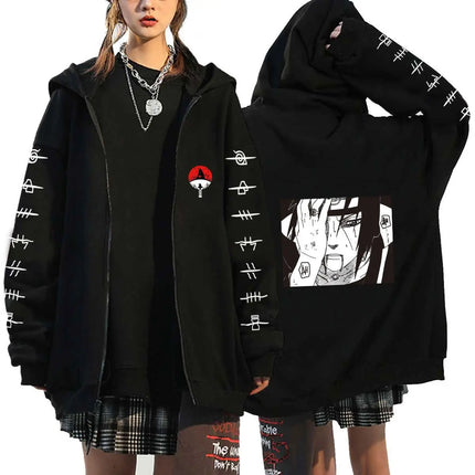 Naruto Printed Zipper Hoodie for Men and Women Casual Hoodie, Organized Top Jacket, Outerwear