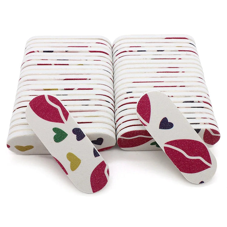 50Pcs Mini Double‑Sided Nail File Sanding Block Colorful Foam Polishing Board For Manicure Pedicure Nail Beauty Work
