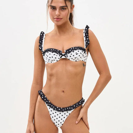 Set bikini bordato con stampa floreale Costumi da bagno sexy Donna 2025 Bikini Costume da bagno Micro perizoma Fasciatura Costumi da bagno platinumshop