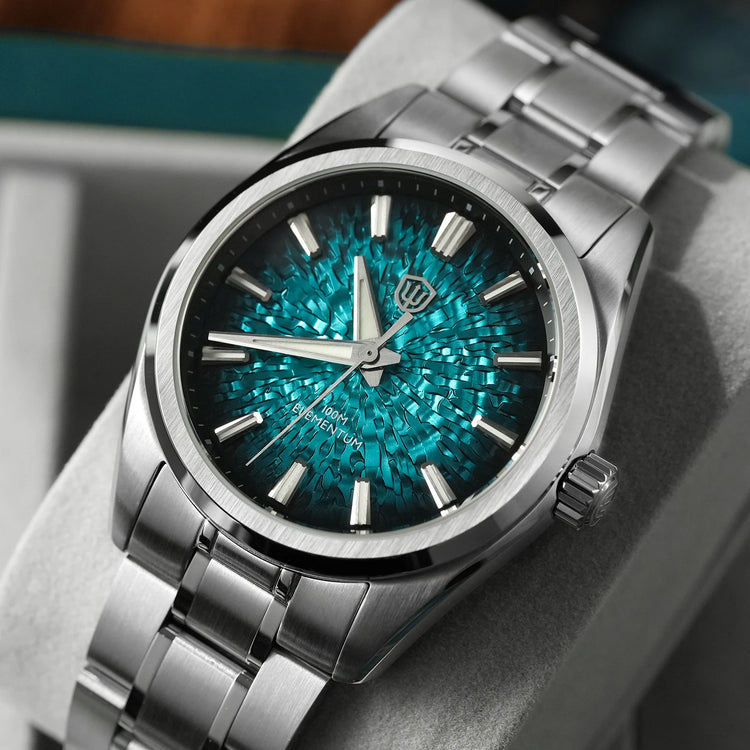 Watchdives WD0003C Ice Crack Dial 38mm Men Watch VH31 Sweep Seconds Quartz Movement Sapphire Luminous 10Bar Waterproof Watches