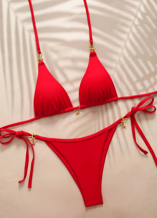 Micro Bikini Triangolare Sexy 2026, Costume da Bagno da Donna, Abbigliamento da Spiaggia, Set Bikini a Due Pezzi con Perizoma Estivo platinumshop