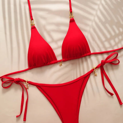 Micro Bikini Triangolare Sexy 2026, Costume da Bagno da Donna, Abbigliamento da Spiaggia, Set Bikini a Due Pezzi con Perizoma Estivo platinumshop
