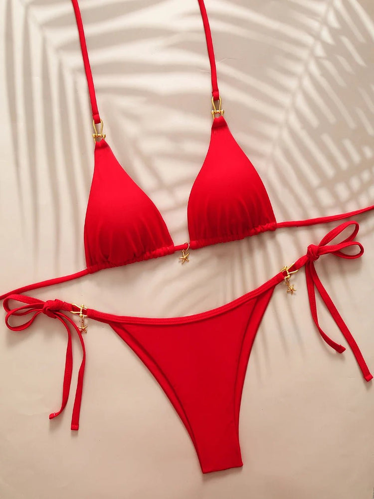 Micro Bikini Triangolare Sexy 2026, Costume da Bagno da Donna, Abbigliamento da Spiaggia, Set Bikini a Due Pezzi con Perizoma Estivo platinumshop