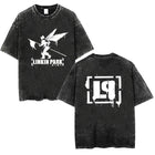 T-shirt lavata da uomo Linkin Meteora 20th Anniversary Park T-shirt retrò Comodo top da strada adatto sia per uomini che per donne