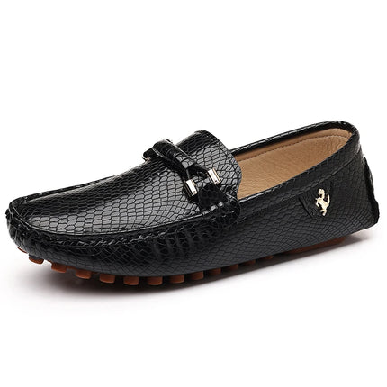 Scarpe casual da uomo nere classiche, comode scarpe basse in pelle PU da uomo, scarpe leggere senza lacci, scarpe da guida da uomo