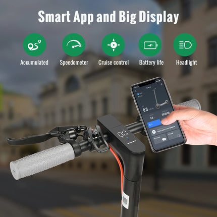 Monopattino Elettrico Pieghevole SUNNIGOO N7PRO 350W per Pendolarismo Urbano, in Lega di Alluminio, Pneumatici da 8.5'', Batteria al Litio 36V 10.4AH con App, Monopattino per Adulti e Studenti, Regalo, Leggero e Pieghevole pe