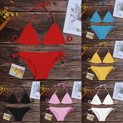 Set bikini perizoma da donna, costume da bagno sexy in stile bandage, costume da bagno brasiliano, accessori estivi per vacanze, spiaggia, piscina platinumshop
