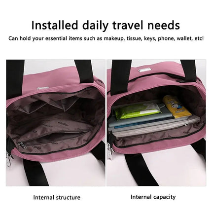 High Quality Large Capacity Handbag Tote Bags Lightweight Waterproof Nylon Shoulder Bag For Work School And Travel Shoulder Bags PlatiNum