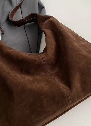 Women Suede Shoulder Bag with Zipper Hobo Bags Large Capacity Handbag Slouchy Bag Commuter Travel Bag Purses and Handbags PlatiNum
