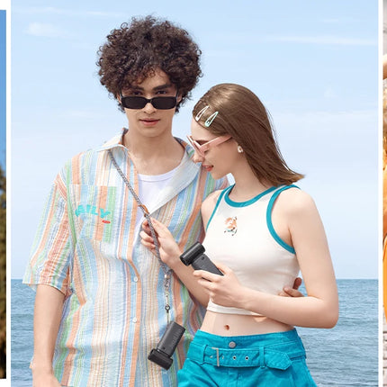 Ventilatore Portatile JISULIFE Life9, Potenza Turbo ad Alta Velocità [18 Ore di Raffreddamento Massimo], 5 Velocità del Vento, Ricaricabile 5000mAh, Design Mini Tascabile, Ventilatore Personale per Viaggi, Concerti, Campegg