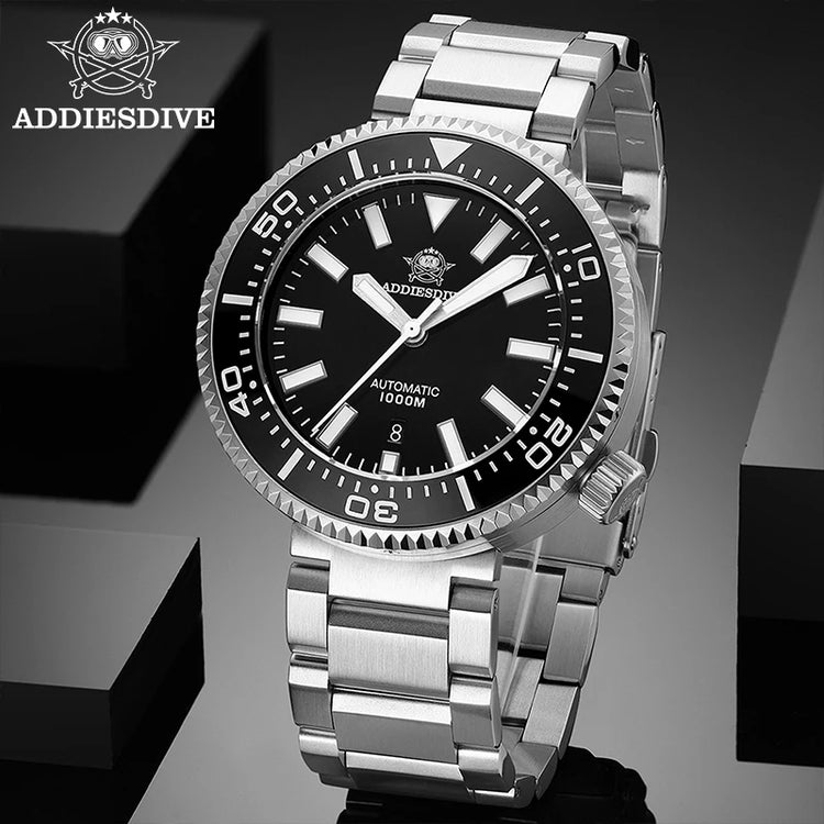 ADDIESDIV2025 New 8215 Movement 200m Waterproof BGW9 Blue Luminous Luxury Diving Automatic Watch Stainless Steel Sapphire AD2523