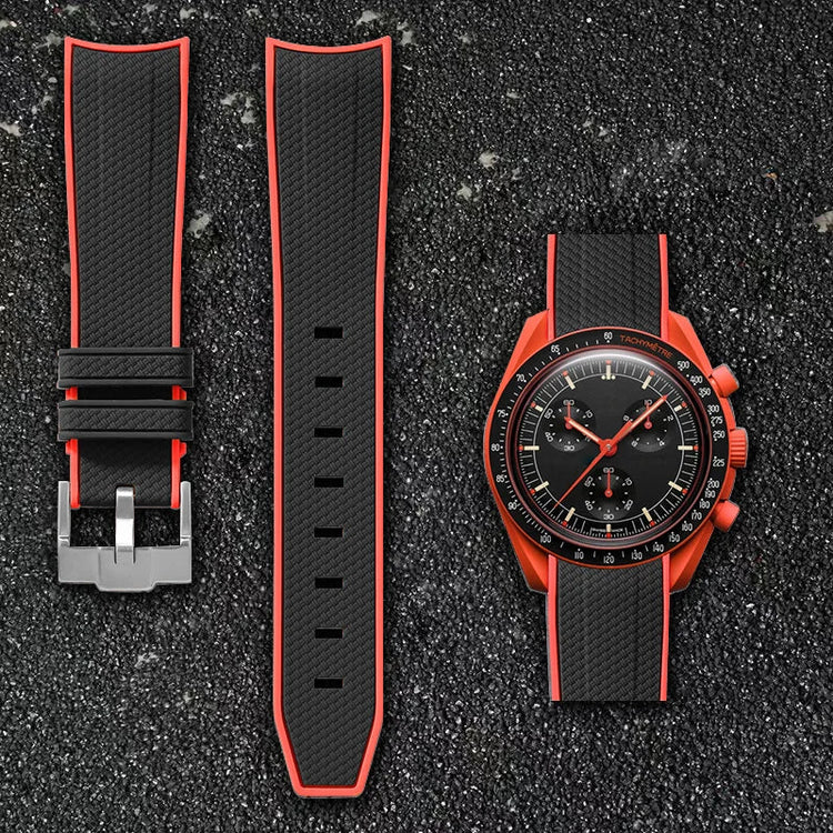 Per Omega Swatch 20mm Curva cinturino per orologio Speedmaster MoonSwatch Planet Snoopy cinturino cinturino a sgancio rapido braccialetto in gomma platinumshop