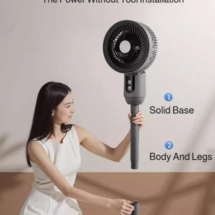 Ventilatore intelligente regolabile con 3 impostazioni di velocità Circolatore d'aria a basso rumore e ventilatore a torre Vento silenzioso e potente Ideale per il raffreddamento domestico