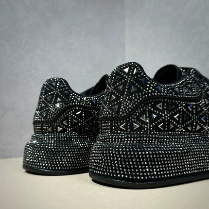 New Luxury White Rhinestone Designer Men's Shoes Punk Sneakers Hip Hop Male Casual Platform Shoes Shiny Flats Zapatillas Hombre