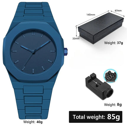 Orologio al quarzo dal design minimalista per uomo, casual, leggero, cinturino in plastica, impermeabile, sportivo, da lavoro, orologio creativo da uomo platinumshop