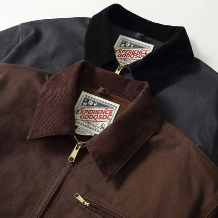 Classic Detroit Jacket J01 American Vintage Workwear Spring/Fall 100% Cotton Canvas Jacket J97 Loose-Fit Lightweight Coat