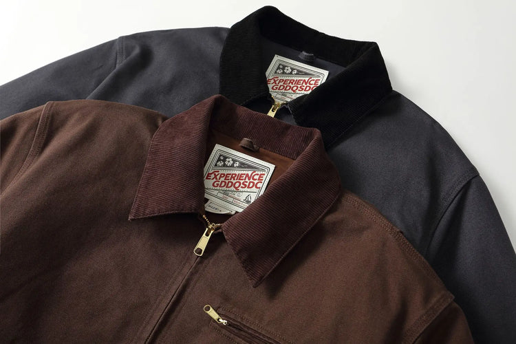 Classic Detroit Jacket J01 American Vintage Workwear Spring/Fall 100% Cotton Canvas Jacket J97 Loose-Fit Lightweight Coat
