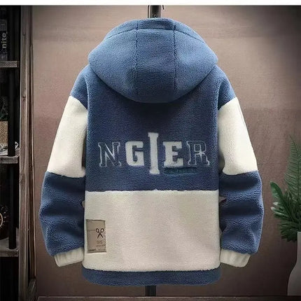 2025 Men's Lamb Wool Jacket Autumn Winter Loose Padded Thickened Jacket Plus Size 6XL 110kg Also Wearable Clothes Cardigan
