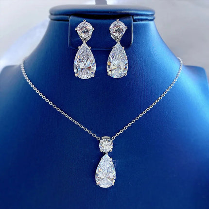 BXINY 19Carat All Moissanite Water Drop Earrings S925 Silver Pear Cut Diamond for Women Wedding Bride Gift Jewelry GRA Certified PlatiNum