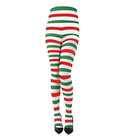 maveraCCüm | Calze natalizie Collant a righe rosso verde Leggings elasticizzati Costume da festa Y2K Calzini lunghi al ginocchio lavorati a maglia