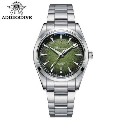 ADDIESDIVE Luxury 39mm Men Automatic Watch 8215 Mechanical BWG9 Super Luminous 100m Waterproof Watches Bubble Glass Men‘s Watch