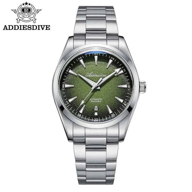 ADDIESDIVE Luxury 39mm Men Automatic Watch 8215 Mechanical BWG9 Super Luminous 100m Waterproof Watches Bubble Glass Men‘s Watch