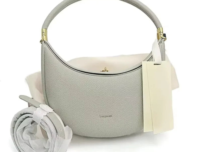 2025 Luxury Quality Half Moon Women's Shoulder Bag Crossbody Aesthetic Bags Women's Handbag Lock Catch Designer Underarm Bags PlatiNum