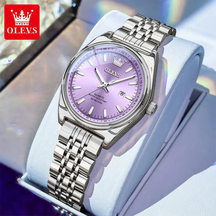 Orologio OLEVS 3703 da donna, elegante orologio al quarzo da donna, marca di alta gamma, impermeabile, luminoso, con calendario, orologio da polso di lusso per signora. platinumshop