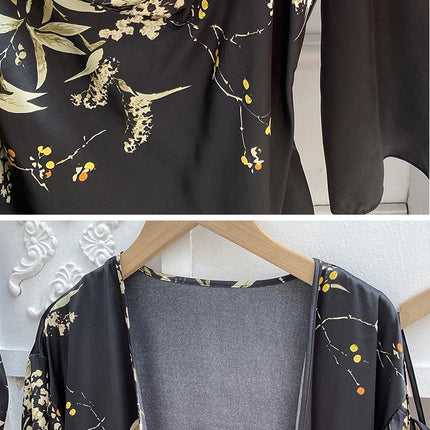 4PC Abito di seta Abito da notte Pigiama di raso di pizzo da donna Abito con scollo a V Cami Camicie da notte Indossare Pijama Home Nightwear Camicia da notte primaverile