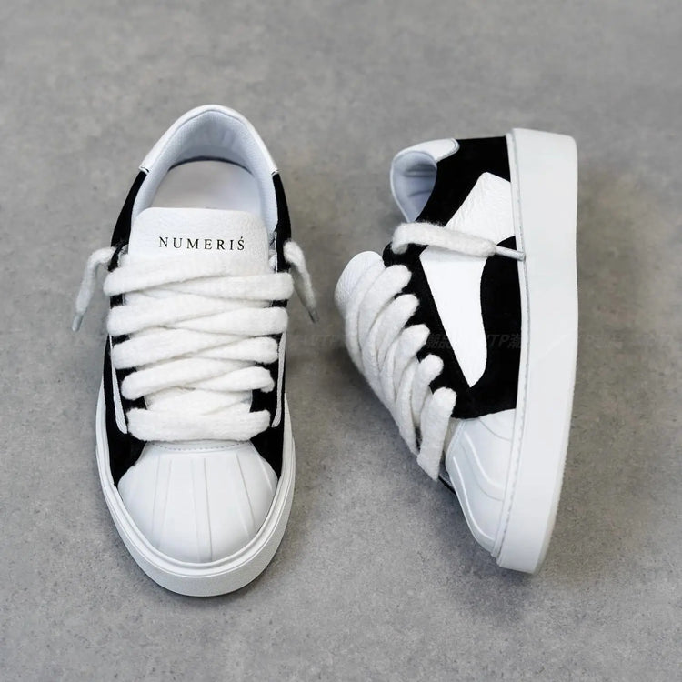 Designer Faithful Low-Top Numeris Sneakers Heightening Casual Sports White Board oes for Couples Lightweight Rubber Outsole