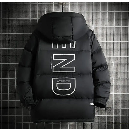Winter Filled White Duck Down Coat Warm Hooded Pullover Down Jacket Couple Men's Cross-border Jacket Couple style