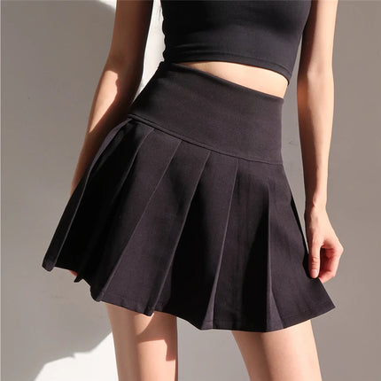 Minigonne Donna 2024 Estate Scuola giapponese Gonne a pieghe Vita alta Kawaii Gonna carina Uniforme Harajuku