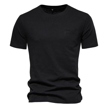 Men's 100% Cotton T-Shirt Soft Casual Fitness Summer Thin T-Shirts Men's Home Wear O-Neck Short Sleeve Solid T-Shirt for Men