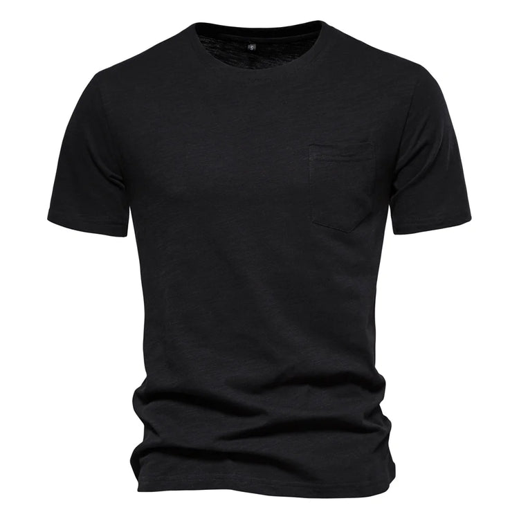 T-shirt da uomo in cotone 100% Casual morbida Fitness Estate T-shirt sottili Abbigliamento per la casa da uomo O-Collo Manica corta Soild T Shirt per uomo