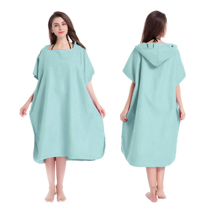 Asciugamano poncho da surf con cappuccio Asciugamano in spugna ad asciugatura rapida Cambio di copertura per adulti Surf Nuoto Spiaggia Sport acquatici Ocean Essential Acc