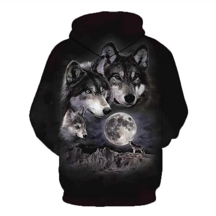 3D Wolf Hoodies Men Hooded Animal Printed Hoodie Sweatshirts Tracksuits Man/women Jackets Funny Hoody DropShipping