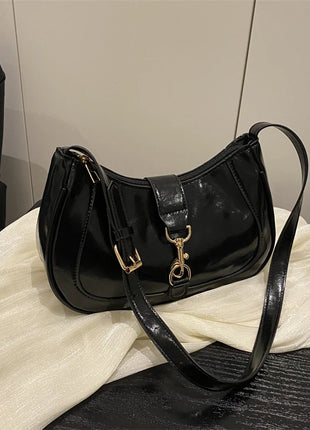 Elegante Borsa a Tracolla da Donna - Borsetta Quadrata Retrò con Chiusura a Zip, in Resistente Materiale PU