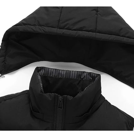 Winter Men Thicken Warm Sleeveless Vests Mens Autumn Detachable Hat Outwear Hooded Waistcoat Vest Jackets Mens Casual Vests Male